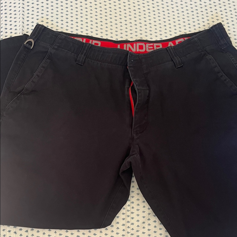 Under Armour Black Pants with Red Accents